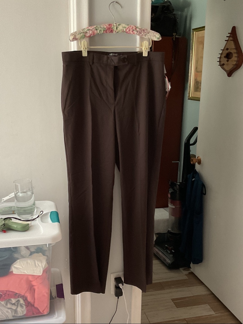 G016: Tribal  Brown Dress Pants - Straight Leg  |12